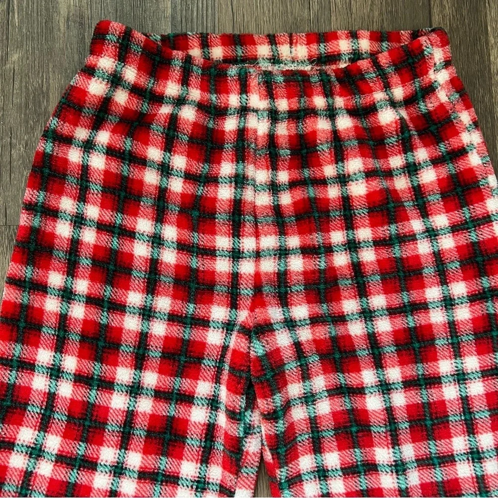 Cat & Jack Fleece Winter Soft Pajamas Loungewear Red Plaid Pant Holidays Cold XL